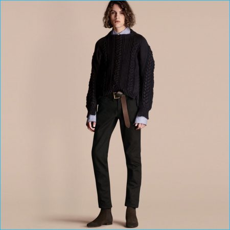 Burberry 2016 Mens Runway Collection Multi Knit Cotton Blend Sweater
