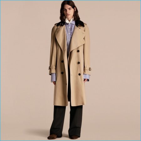 Burberry 2016 Mens Runway Collection Reimagined Cotton Garbardine Heritage Trench Coat