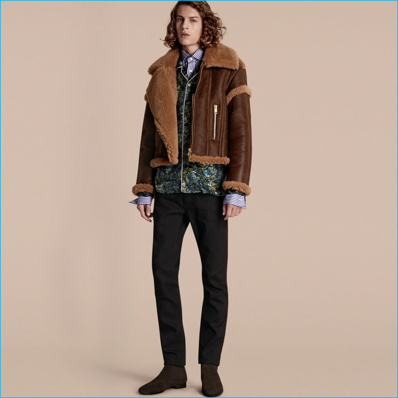 Burberry Sculptural Shearling Flight Jacket