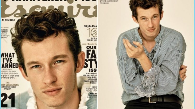 Callum Turner Dons Burberry's New Collection for Esquire Korea Cover Story
