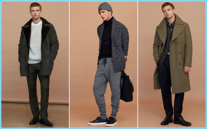Benjamin Eidem models looks from Club Monaco's fall 2016 collection.