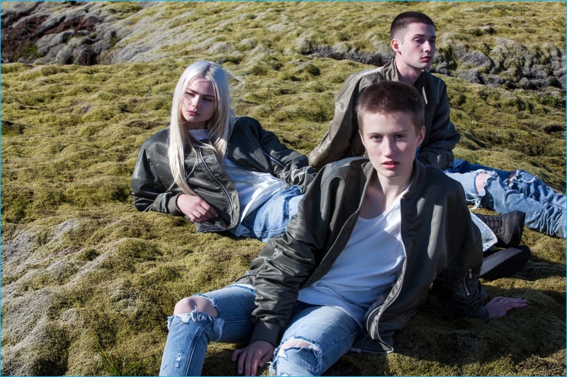 Fear of God x SSENSE Collaboration: Models Brynja, Erla, and Gadmundur photographed in Iceland by Kate Friend with styling by Marc Goehring.