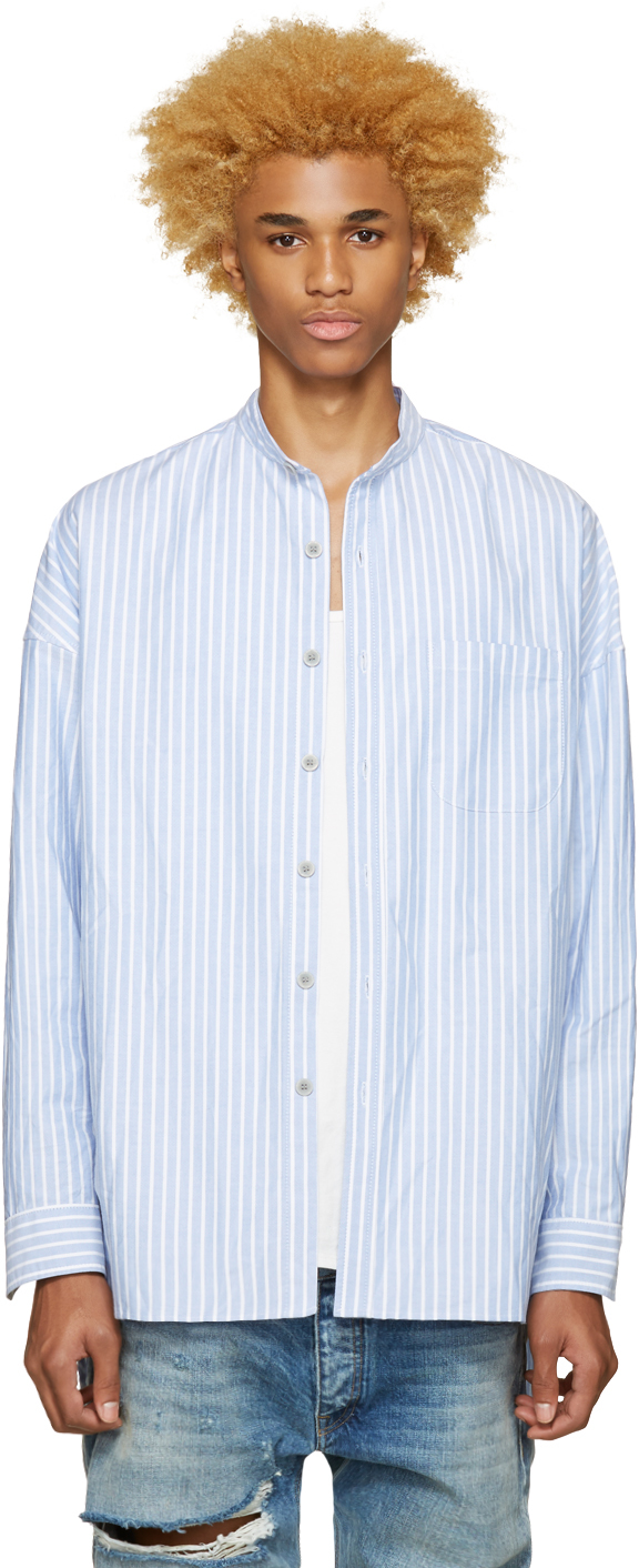 Fear of God x SSENSE Blue Mandarin Oxford Shirt