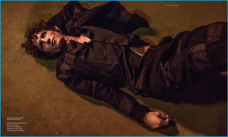 Roch Barbot dons the decadent fashions of Fendi for an editorial from Essential Homme.