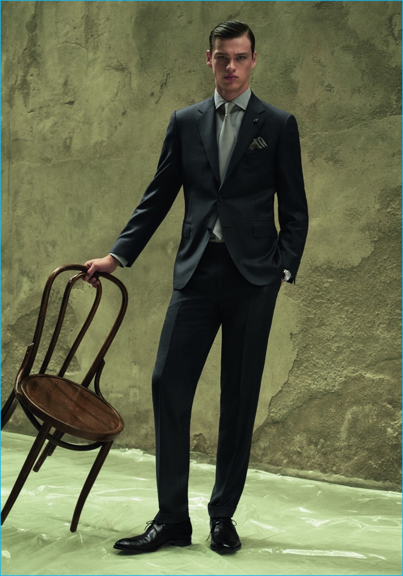 Filip Hrivnak stands tall in a Canali suit for Codigo Unico.