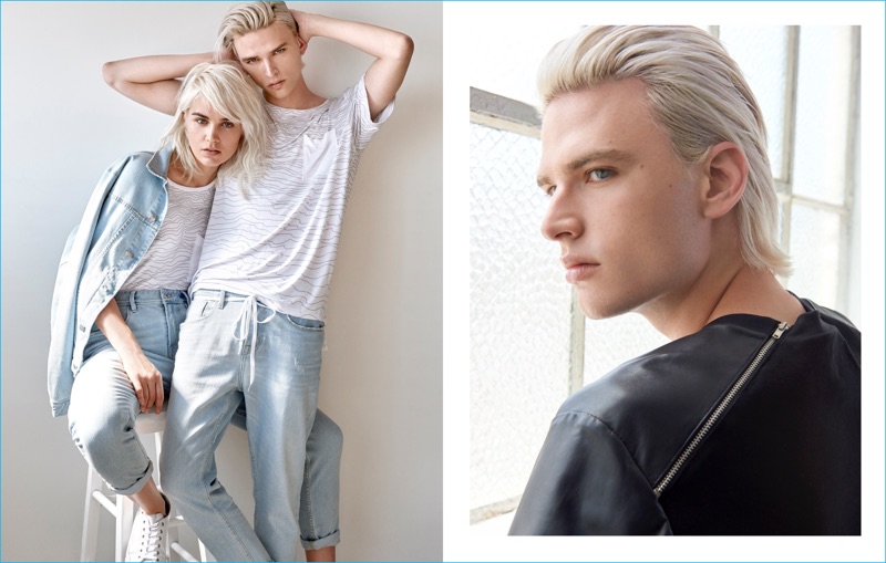 GUESS' His & Hers collection includes easy tees and denim jeans.
