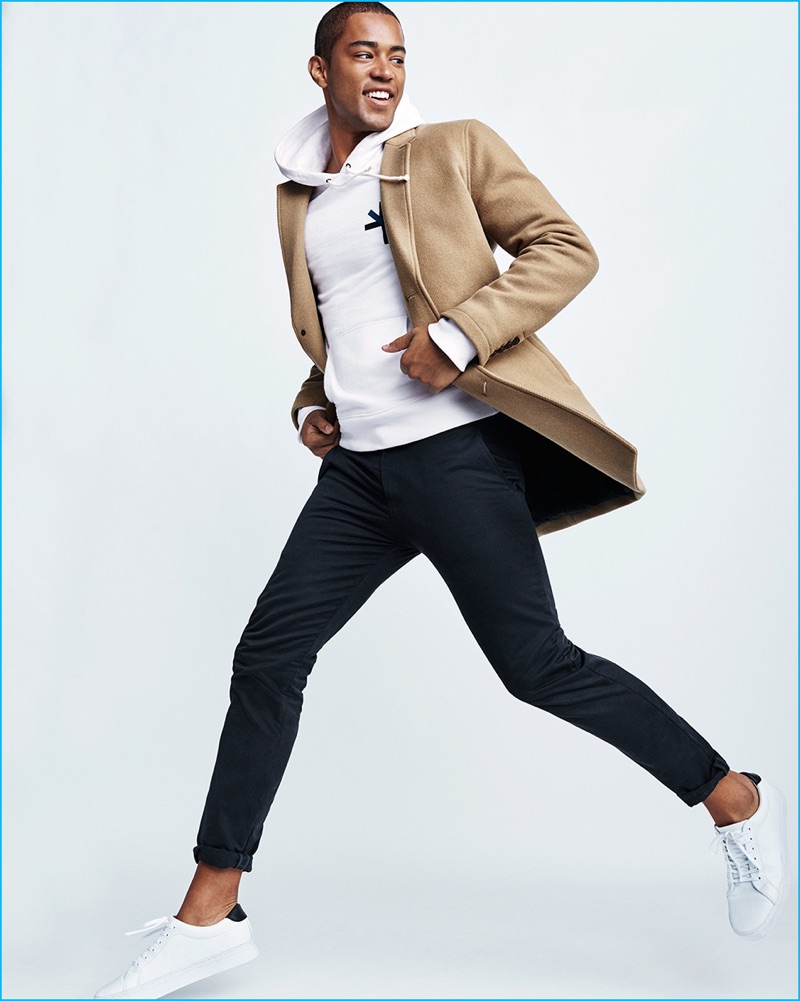 Shayne Cureton wears Saturdays NYC for Gap x GQ Best New Menswear Designers in America All-Stars collection.