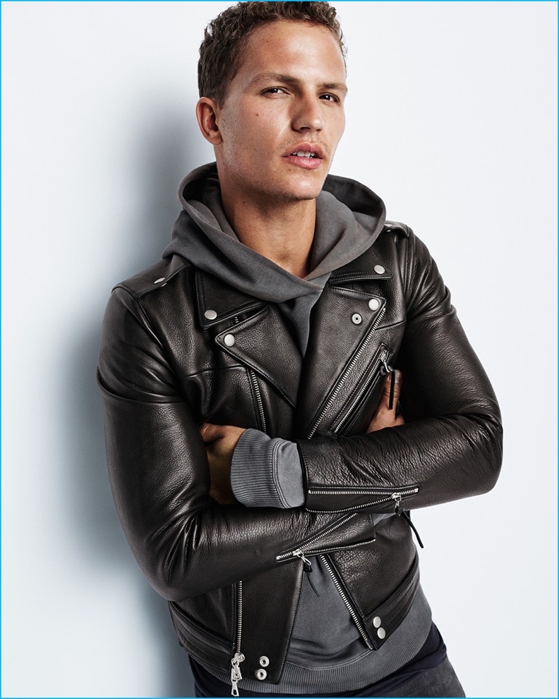 Nathaniel Visser wears John Elliott for Gap x GQ Best New Menswear Designers in America All-Stars collection.