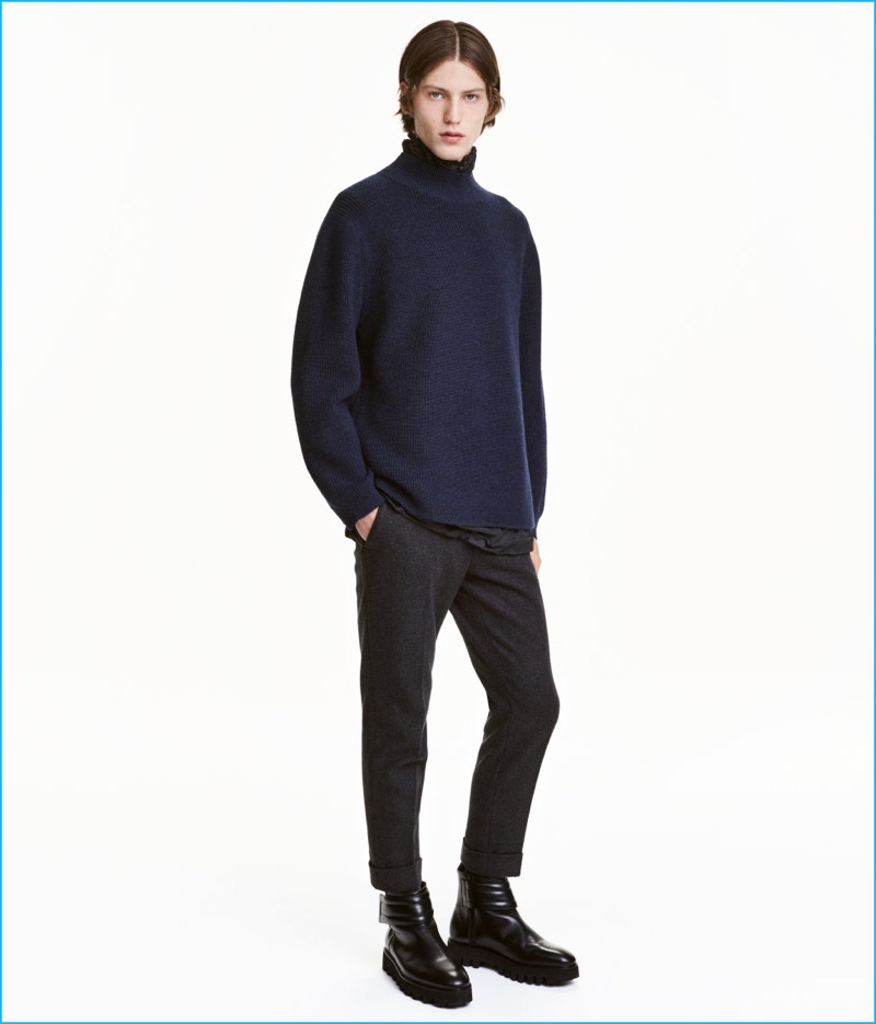 H&M Studio Wool Mock Turtleneck Sweater