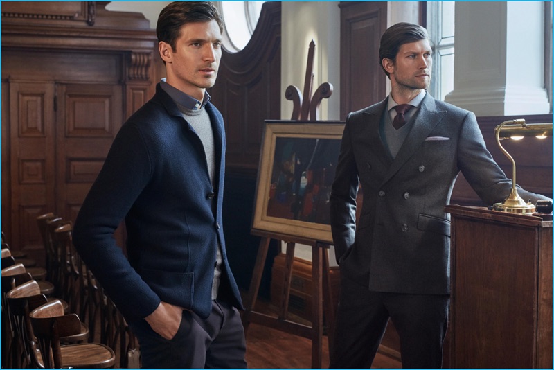 Matias Beck and Jan Trojan photographed by Hunter & Gatti for Hackett London's fall-winter 2016 campaign.
