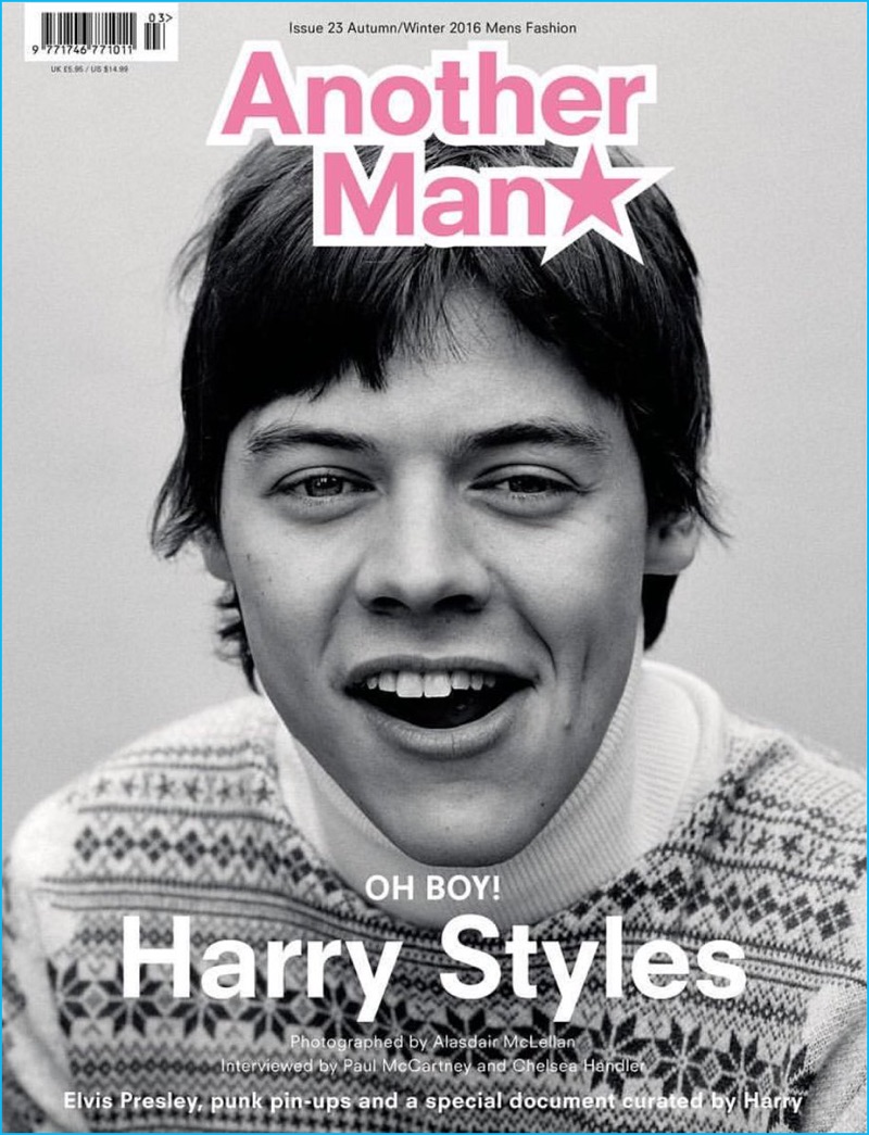 Harry Styles covers Another Man, photographed by Alasdair McLellan.