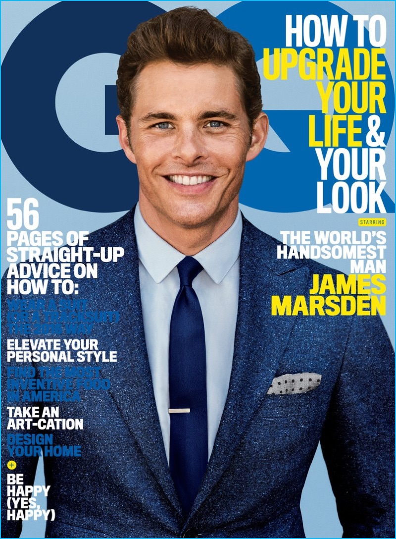 James Marsden charms as GQ's "Handsomest Man" for the magazine's October 2016 cover.