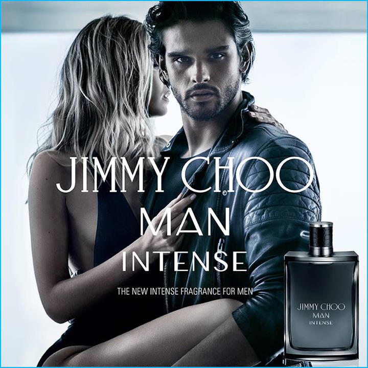 Brazilian model Marlon Teixeira fronts Jimmy Choo Man Intense's fragrance campaign.