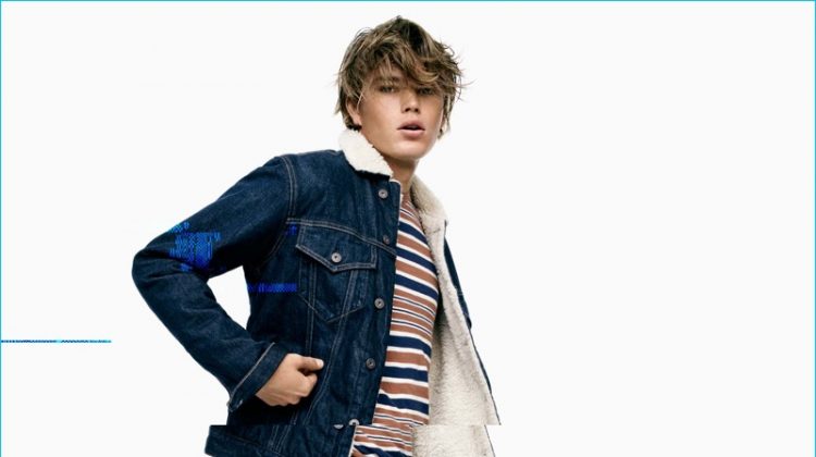 Jordan Barrett Mixes It Up with Pepe Jeans for Fall Campaign