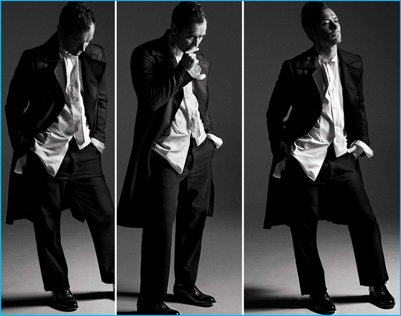 Jude Law wears a fall-winter 2016 look from Prada for L'Uomo Vogue. » Jude Law Covers L'Uomo Vogue, Talks 'The Young Pope' Jude Law wears a fall-winter 2016 look from Prada for L'Uomo Vogue.