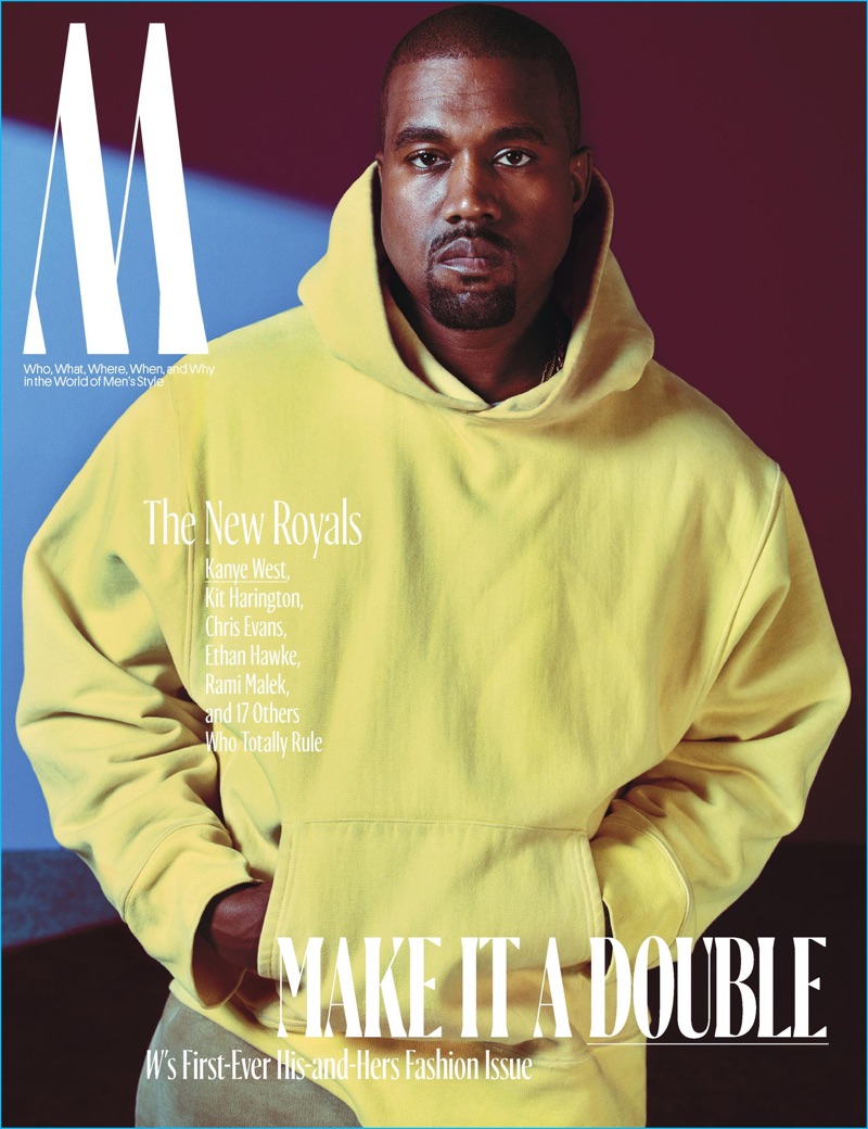 Kanye West covers W magazine in a look from Yeezy Season 3.