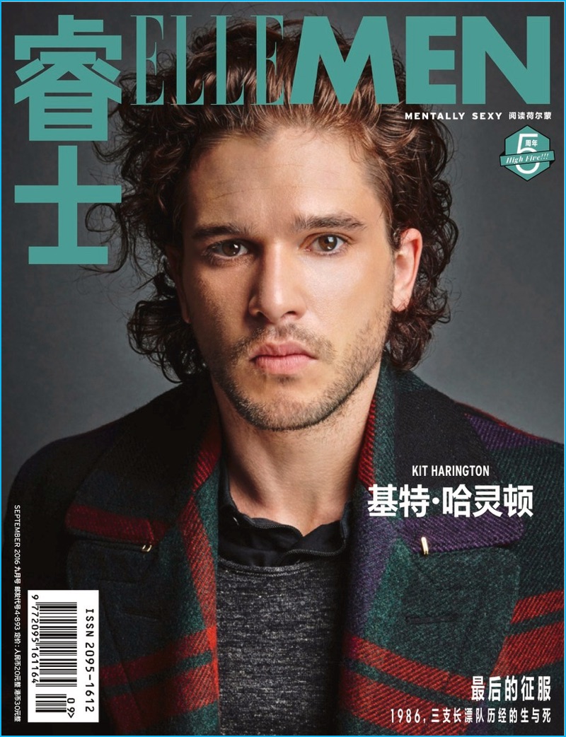 Kit Harington covers the September 2016 issue of Elle Men China.