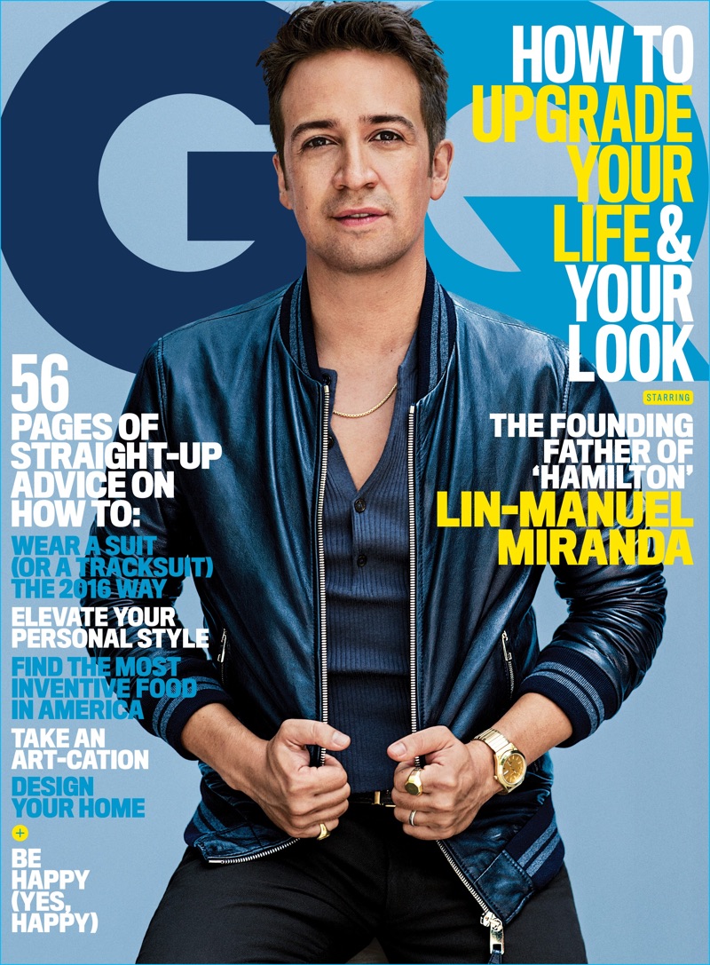 Lin-Manuel Miranda covers the October 2016 issue of American GQ.