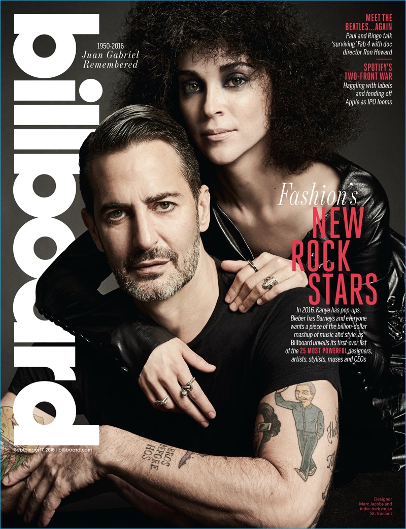 American designer Marc Jacobs and music artist St. Vincent cover Billboard magazine.