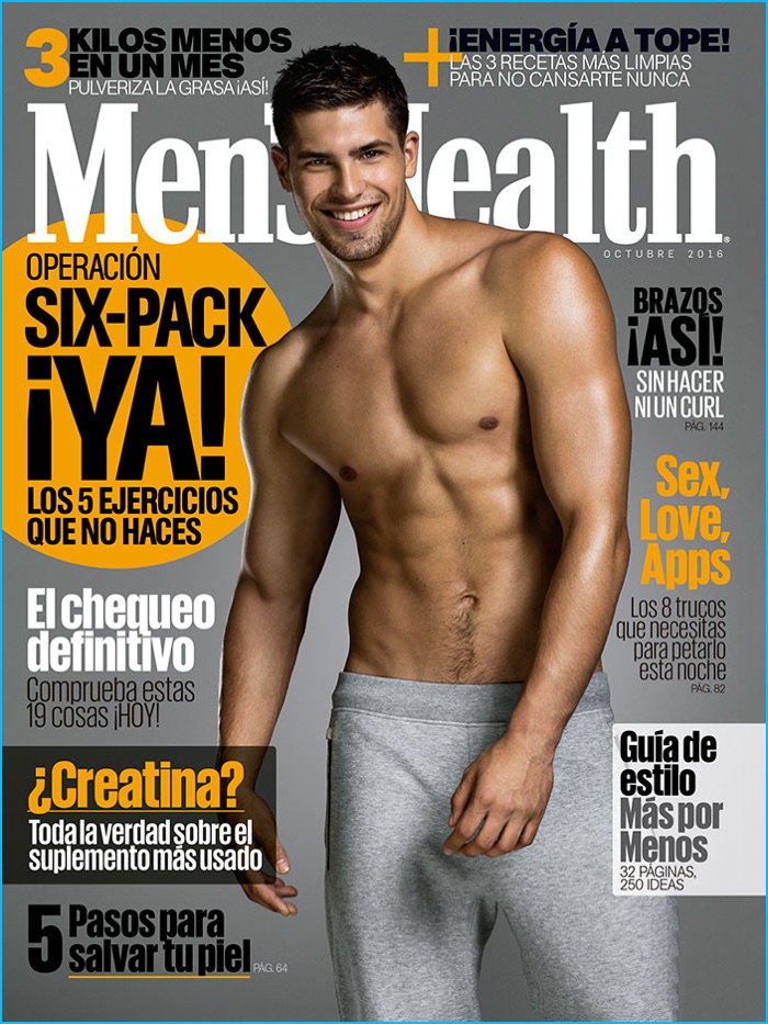 Miroslav Cech covers the October 2016 issue of Men's Health Spain.