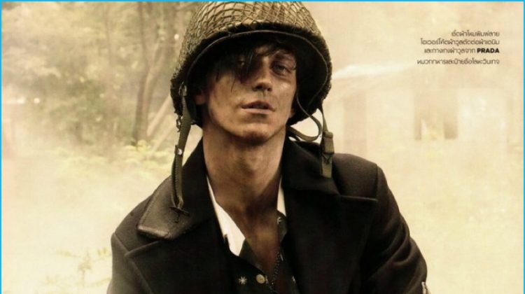 Army of One: Nicholas Costa Models Military Styles for GQ Thailand