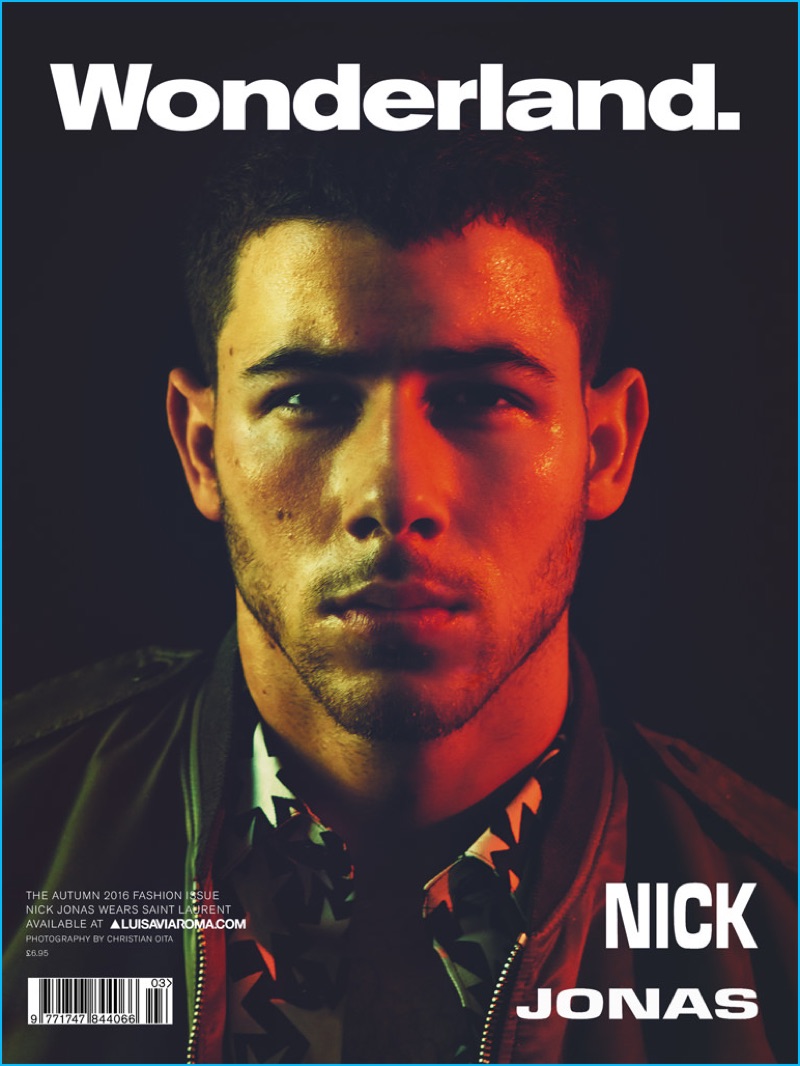 Nick Jonas covers the fall 2016 edition of Wonderland in Saint Laurent.
