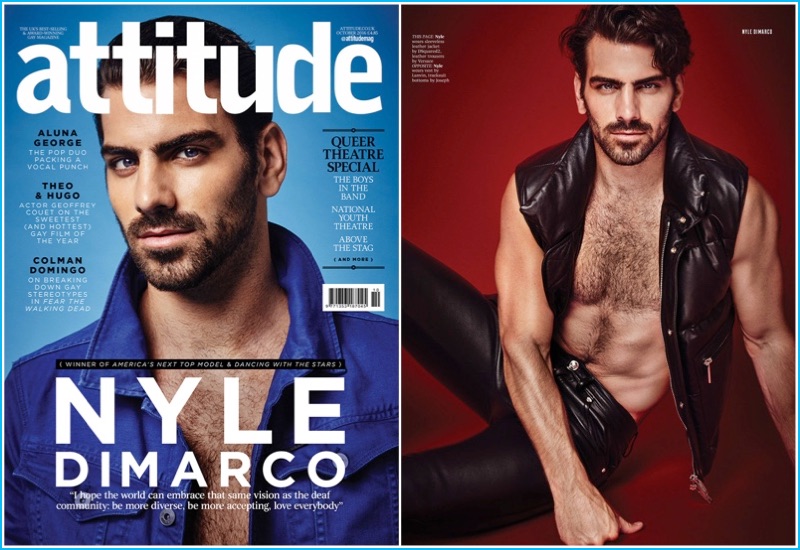 Nyle DiMarco stars in Attitude's most recent cover shoot.