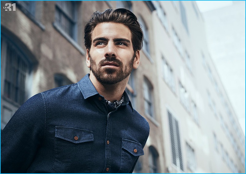 Nyle DiMarco 2016 Simons Fall Denim Lookbook 001