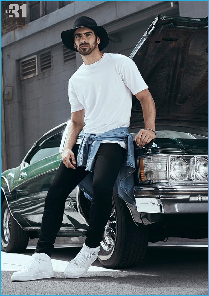 Nyle DiMarco 2016 Simons Fall Denim Lookbook 005