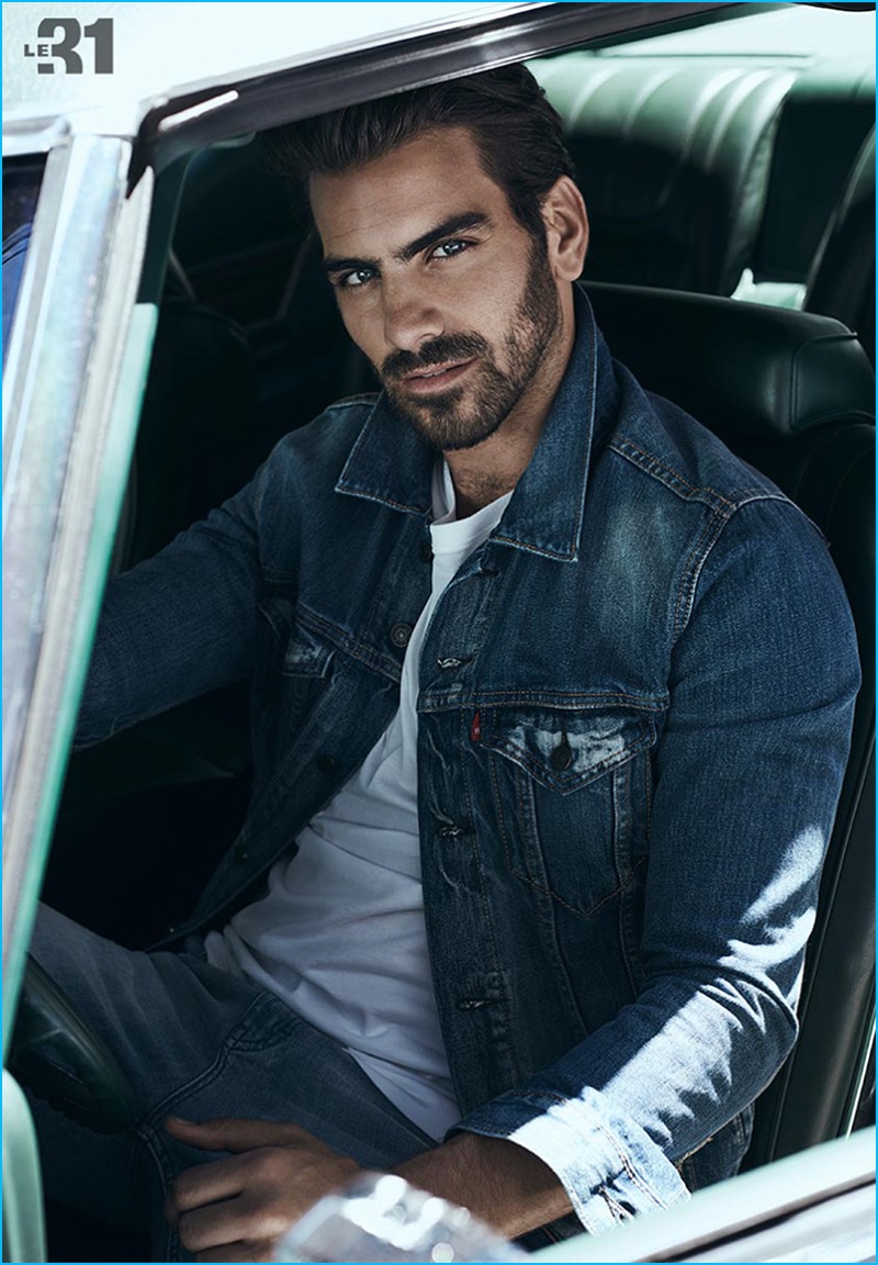 Nyle DiMarco 2016 Simons Fall Denim Lookbook 006