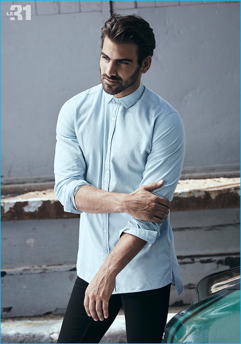 Nyle DiMarco 2016 Simons Fall Denim Lookbook 007