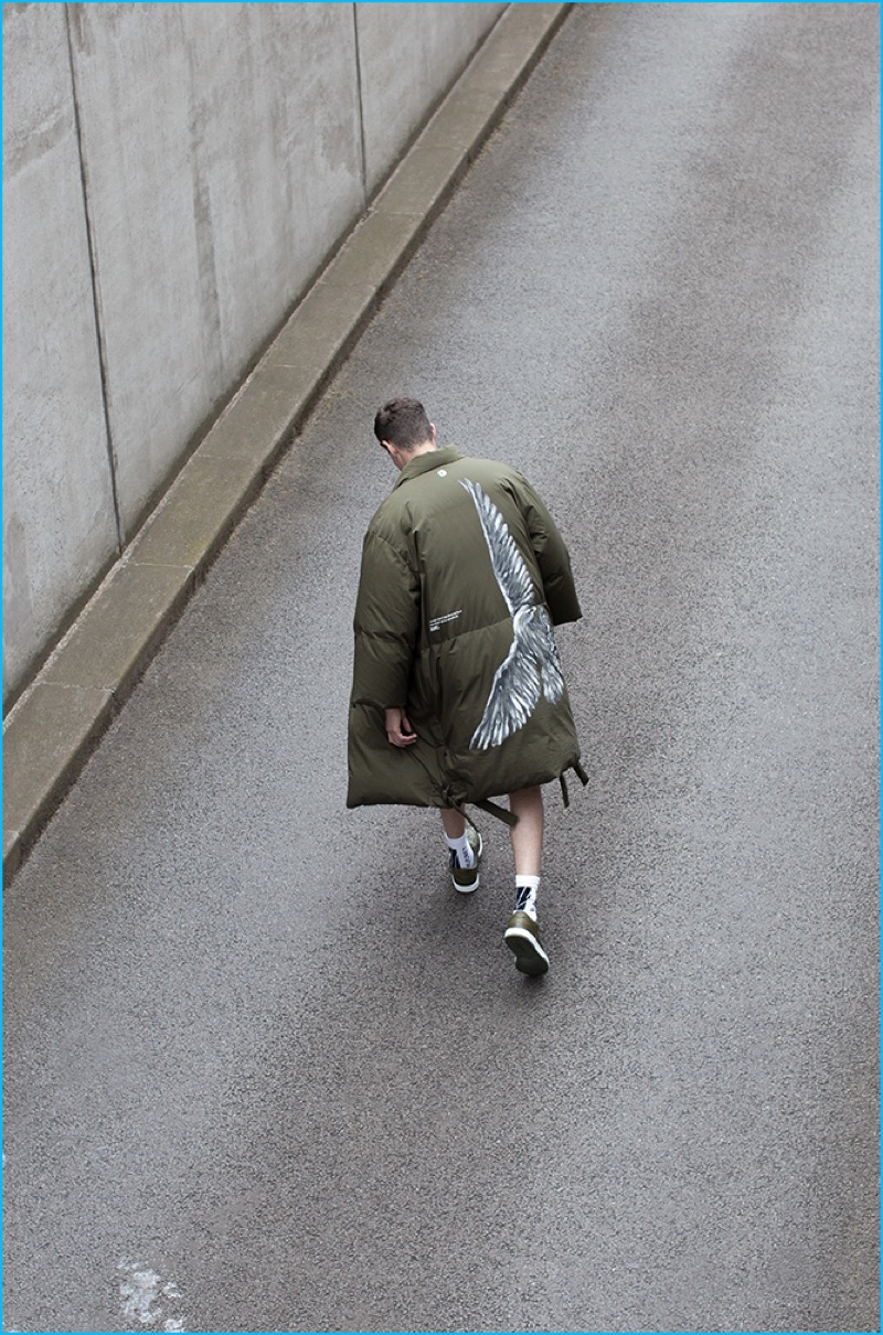 Jos Whiteman wears down officer jacket OAMC.