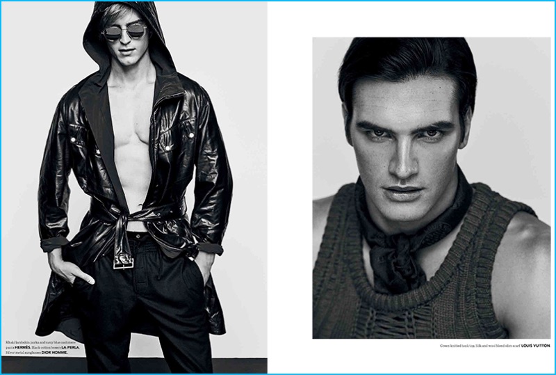 Anton Wörmann and Matthew Terry don bold fall fashions for H magazine.