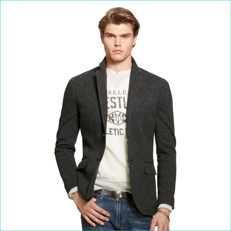 Polo Ralph Lauren Herringbone Knit Blazer