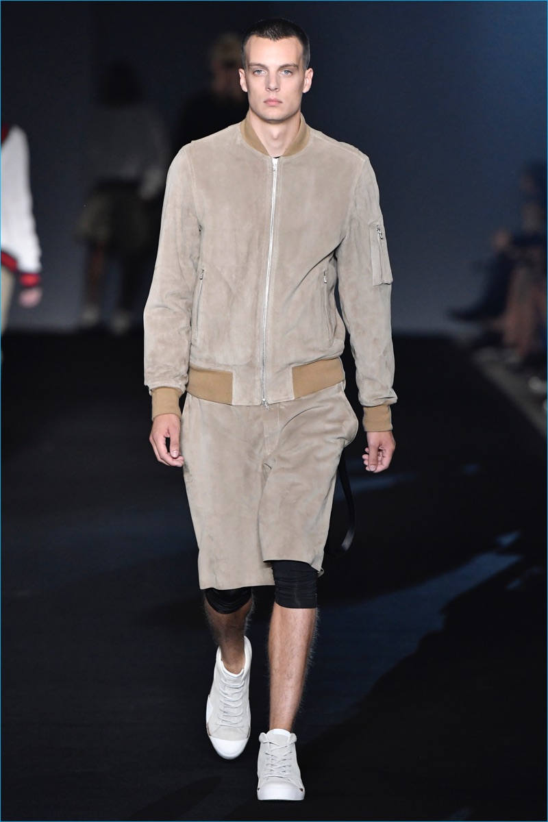 Championing a sporty attitude for spring-summer 2017, Rag & Bone makes a case for bomber jackets and layered shorts. » Streetwear & Sportswear Collide for Rag & Bone's S/S '17 Collection Championing a sporty attitude for spring-summer 2017, Rag & Bone makes a case for bomber jackets and layered shorts.
