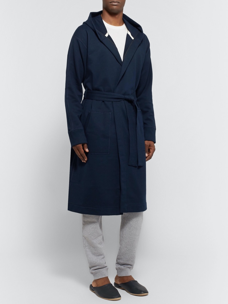 Reigning Champ Loopback Cotton-Jersey Hooded Robe