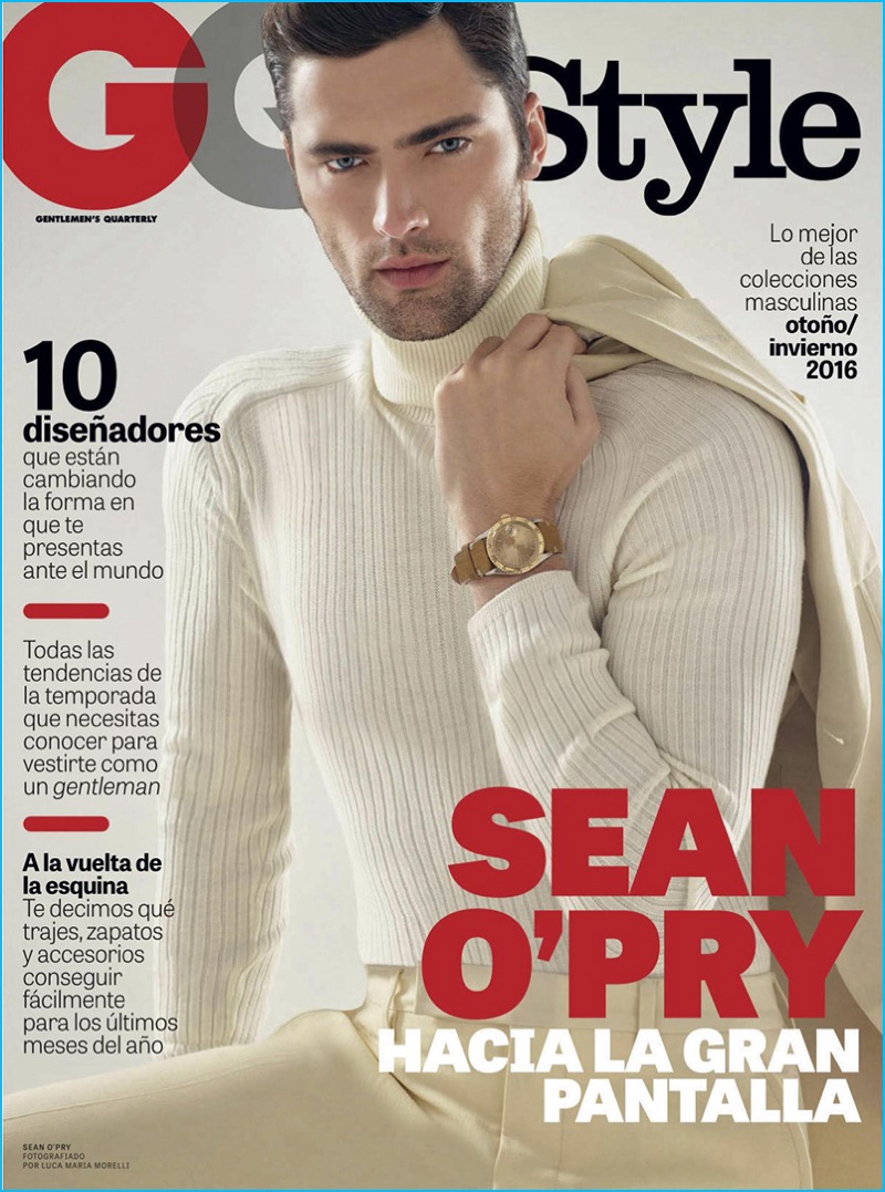 Sean O'Pry covers the fall 2016 issue of GQ Style Mexico in a chic look from Gucci.