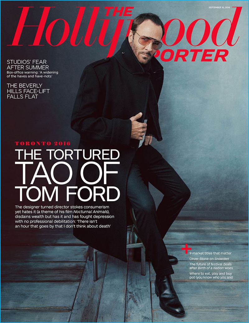 Tom Ford covers the latest issue of The Hollywood Reporter.