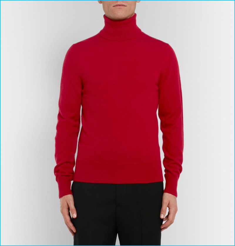 Tom Ford Red Cashmere Turtleneck Sweater