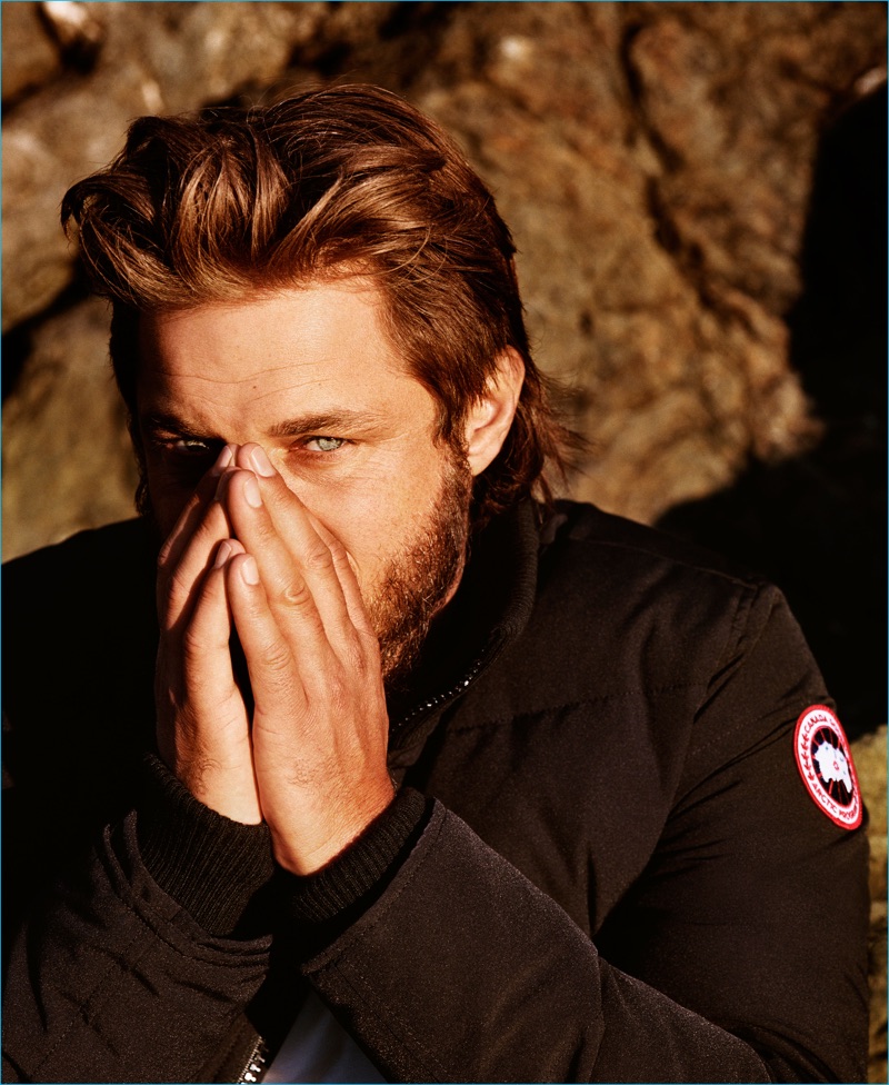 Travis Fimmel photographed by Alasdair McLellan for Canada Goose's fall-winter 2016 campaign.