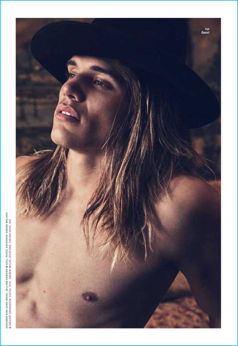 William Hawkins rocks a Gucci hat for FourTwoNine.