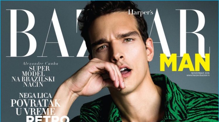 Alexandre Cunha Covers Harper’s Bazaar Man Serbia, Rocks Bold Prints