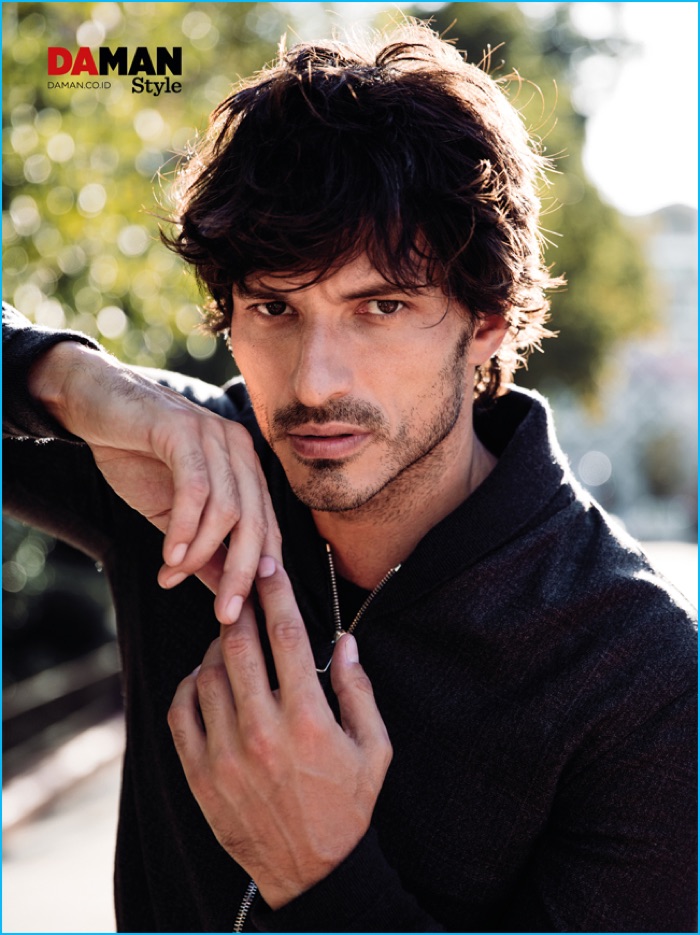 Andres Velencoso models a fall ensemble from Ermenegildo Zegna for Da Man Style.