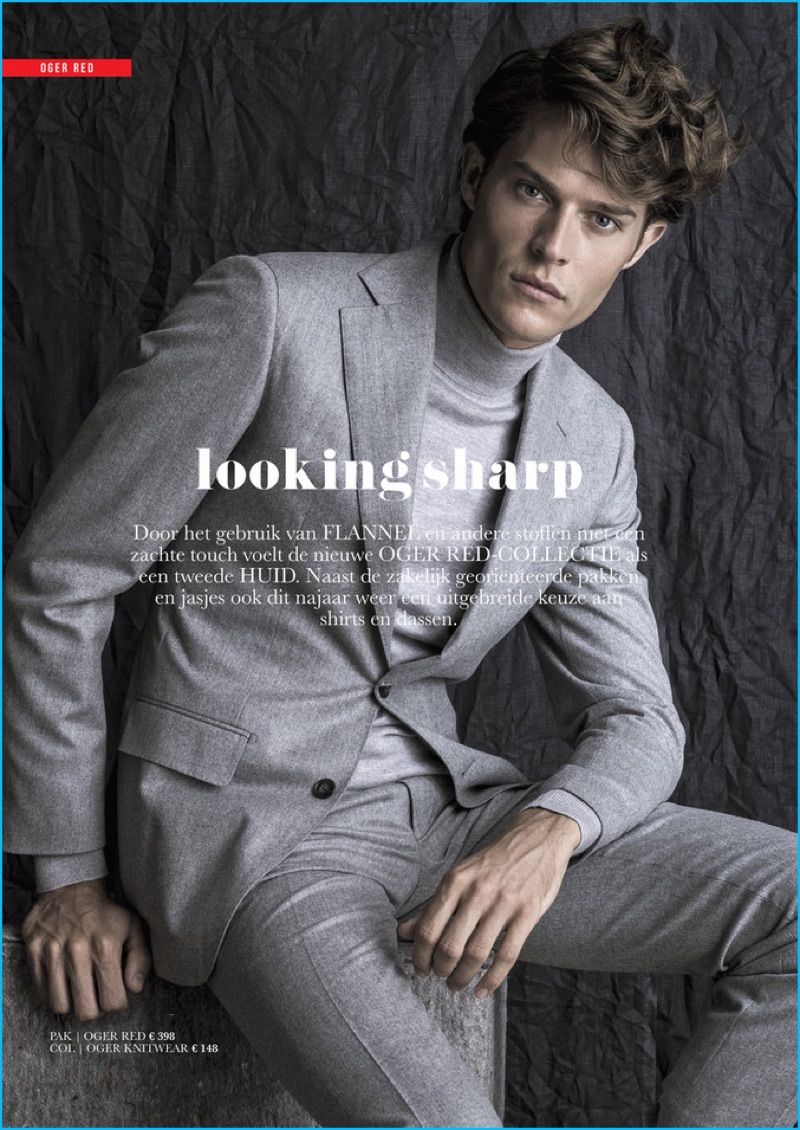 Looking Sharp: Cesar Casier Dons Oger Red Collection Suiting - The ...