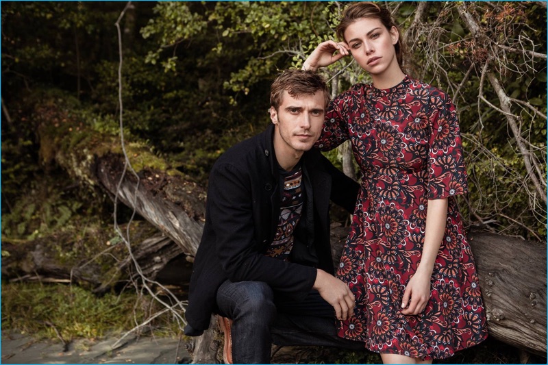 Models Clément Chabernaud and Leonie Bentzinger appear in Selected's fall-winter 2016 campaign.