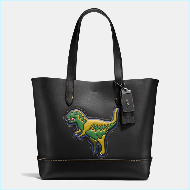Coach Men's Gotham Rexy Dinosaur Leather Tote Bag