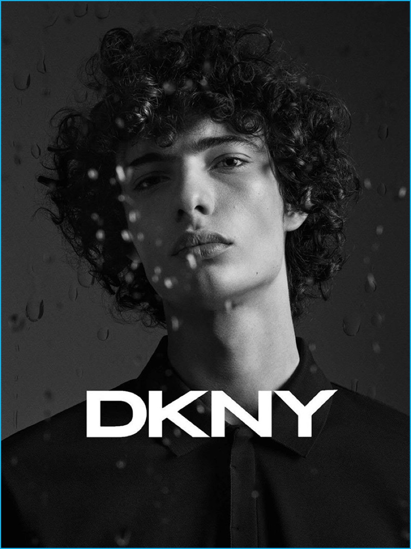 Pierre Debusschere photographs model Piero Mendez for DKNY's fall-winter 2016 campaign.