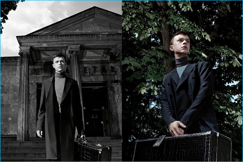 Actor Dane DeHaan travels to Milan for Prada's resort 2017 campaign.