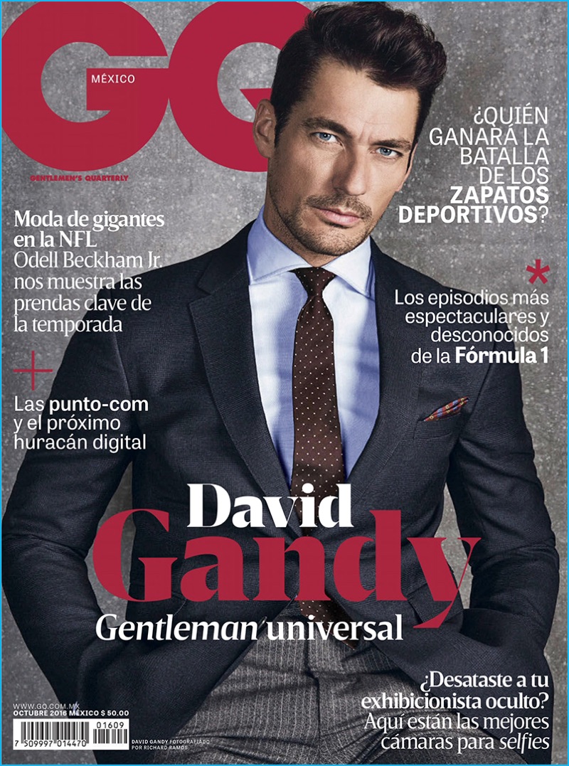 David Gandy covers the October 2016 issue of GQ México.