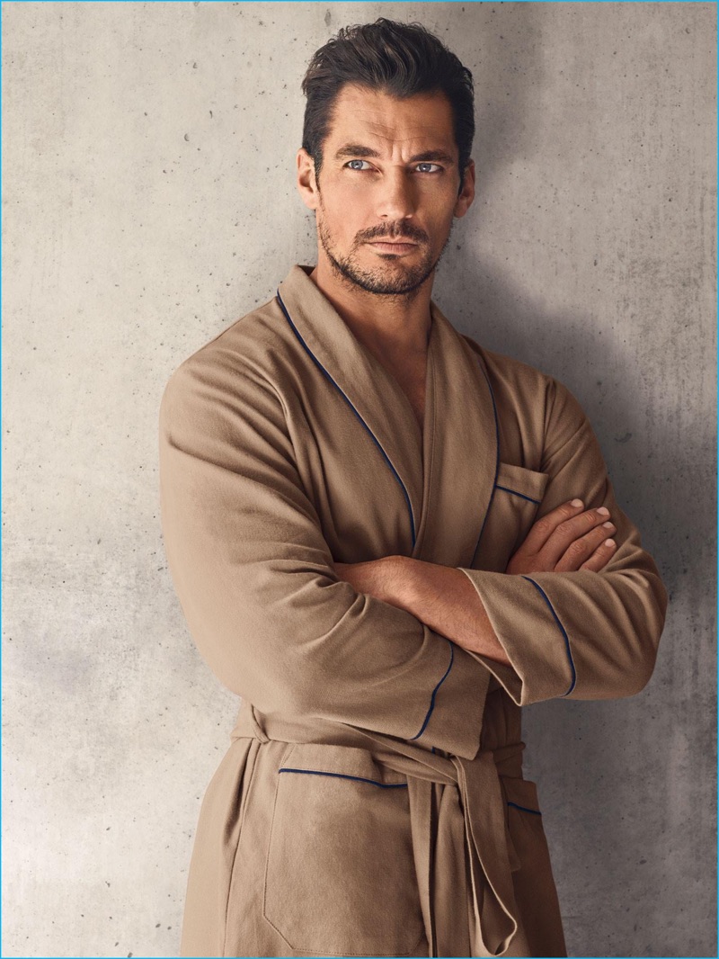 Hunter & Gatti photographs David Gandy in a robe from his Autograph line for Marks & Spencer.